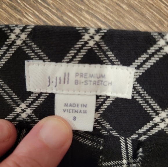 J.JILL Cotton Bi-Stretch Cropped plaid pants Size 8‎ - Picture 4 of 8